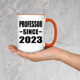 Professor Since 2023 - 15oz Accent Mug Orange