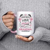 How Much Love Could Hold Until Called Me Grandma - 15oz Accent Mug Pink