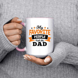 My Favorite People Call Me Dad - 15oz Accent Mug Pink