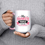 My Favorite People Call Me Grandma - 15oz Accent Mug Pink