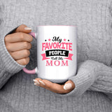 My Favorite People Call Me Mom - 15oz Accent Mug Pink