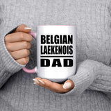 Belgian Laekenois Dad - 15oz Accent Mug Pink