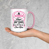 Grandmother Is An Angel Takes You Under Her Wings - 15oz Accent Mug Pink