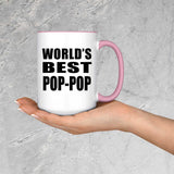 World's Best Pop-Pop - 15oz Accent Mug Pink
