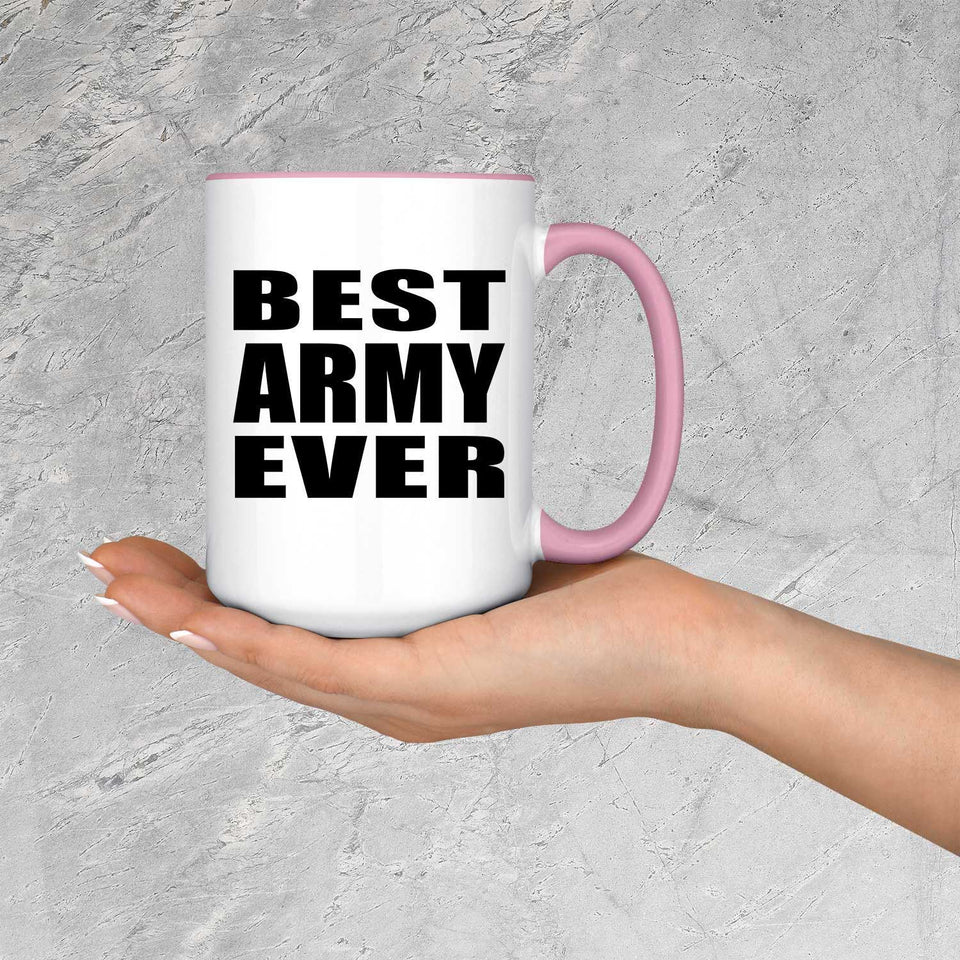 Best Army Ever - 15oz Accent Mug Pink