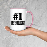 Number One #1 Meteorologist - 15oz Accent Mug Pink