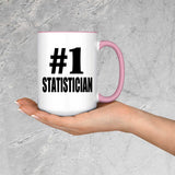 Number One #1 Statistician - 15oz Accent Mug Pink