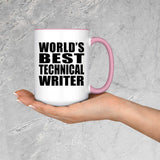 World's Best Technical Writer - 15oz Accent Mug Pink