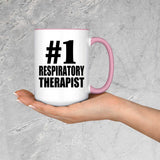 Number One #1 Respiratory Therapist - 15oz Accent Mug Pink