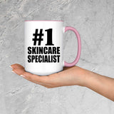 Number One #1 Skincare Specialist - 15oz Accent Mug Pink