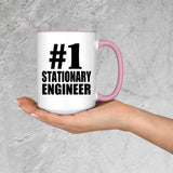 Number One #1 Stationary Engineer - 15oz Accent Mug Pink