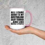 All I Care About Is My Australian Silky Terrier - 15oz Accent Mug Pink