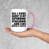 All I Care About Is My Spinone Italiano - 15oz Accent Mug Pink