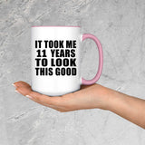 11th Birthday Took Me 11 Years To Look This Good - 15oz Accent Mug Pink