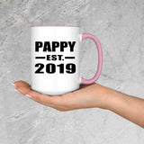 Pappy Established EST. 2019 - 15oz Accent Mug Pink