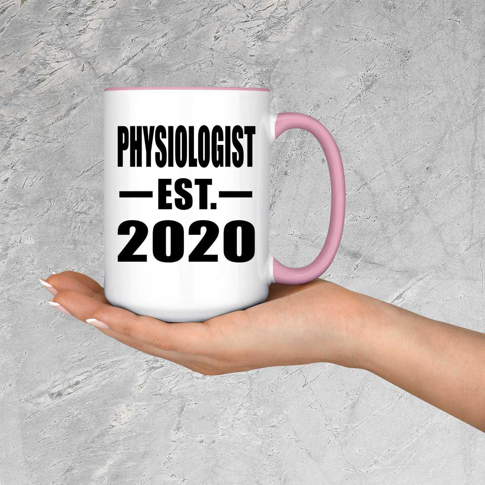 Physiologist Established EST. 2020 - 15oz Accent Mug Pink