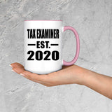 Tax Examiner Established EST. 2020 - 15oz Accent Mug Pink