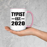 Typist Established EST. 2020 - 15oz Accent Mug Pink