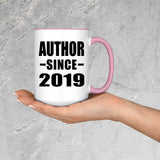 Author Since 2019 - 15oz Accent Mug Pink