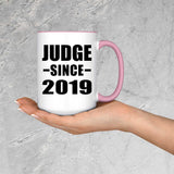Judge Since 2019 - 15oz Accent Mug Pink