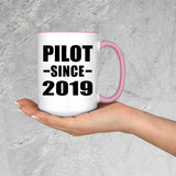 Pilot Since 2019 - 15oz Accent Mug Pink