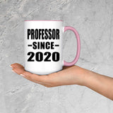 Professor Since 2020 - 15oz Accent Mug Pink
