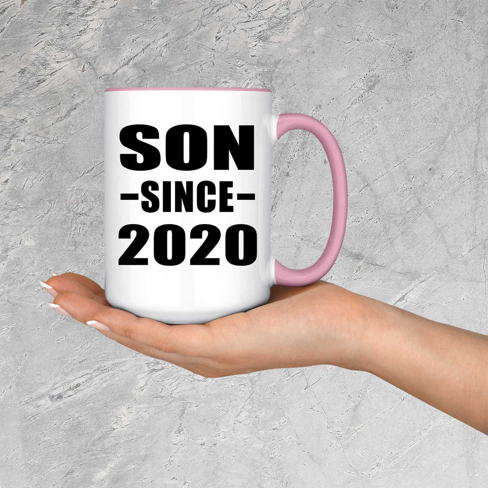 Son Since 2020 - 15oz Accent Mug Pink