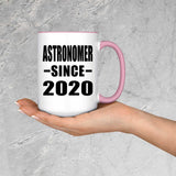 Astronomer Since 2020 - 15oz Accent Mug Pink