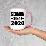 Seaman Since 2020 - 15oz Accent Mug Pink