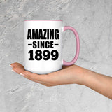 125th Birthday Amazing Since 1899 - 15oz Accent Mug Pink