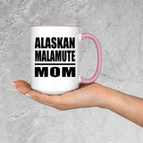 Alaskan Malamute Mom - 15oz Accent Mug Pink