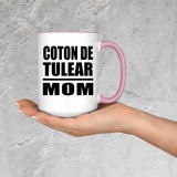 Coton De Tulear Mom - 15oz Accent Mug Pink
