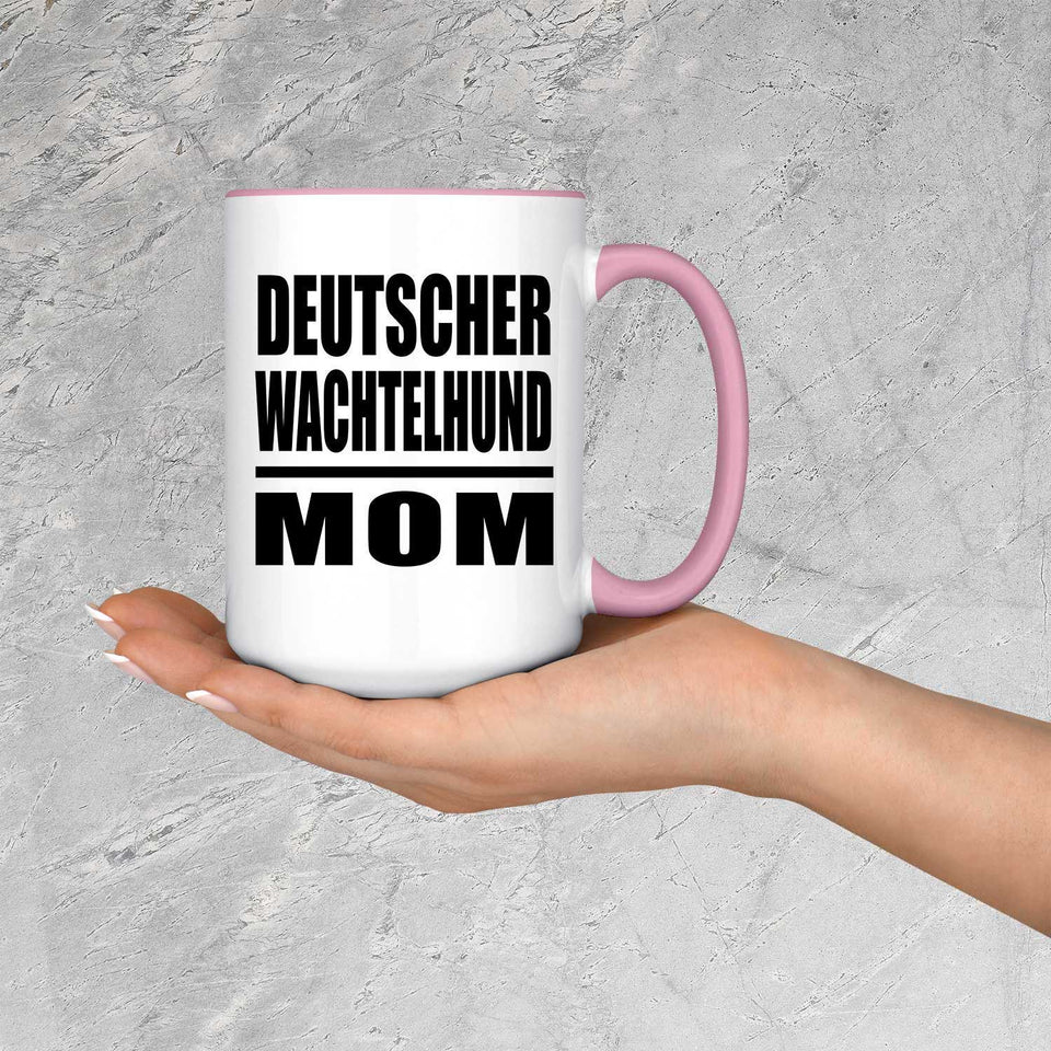 Deutscher Wachtelhund Mom - 15oz Accent Mug Pink