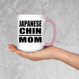 Japanese Chin Mom - 15oz Accent Mug Pink