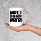 Lagotto Romagnolo Mom - 15oz Accent Mug Pink