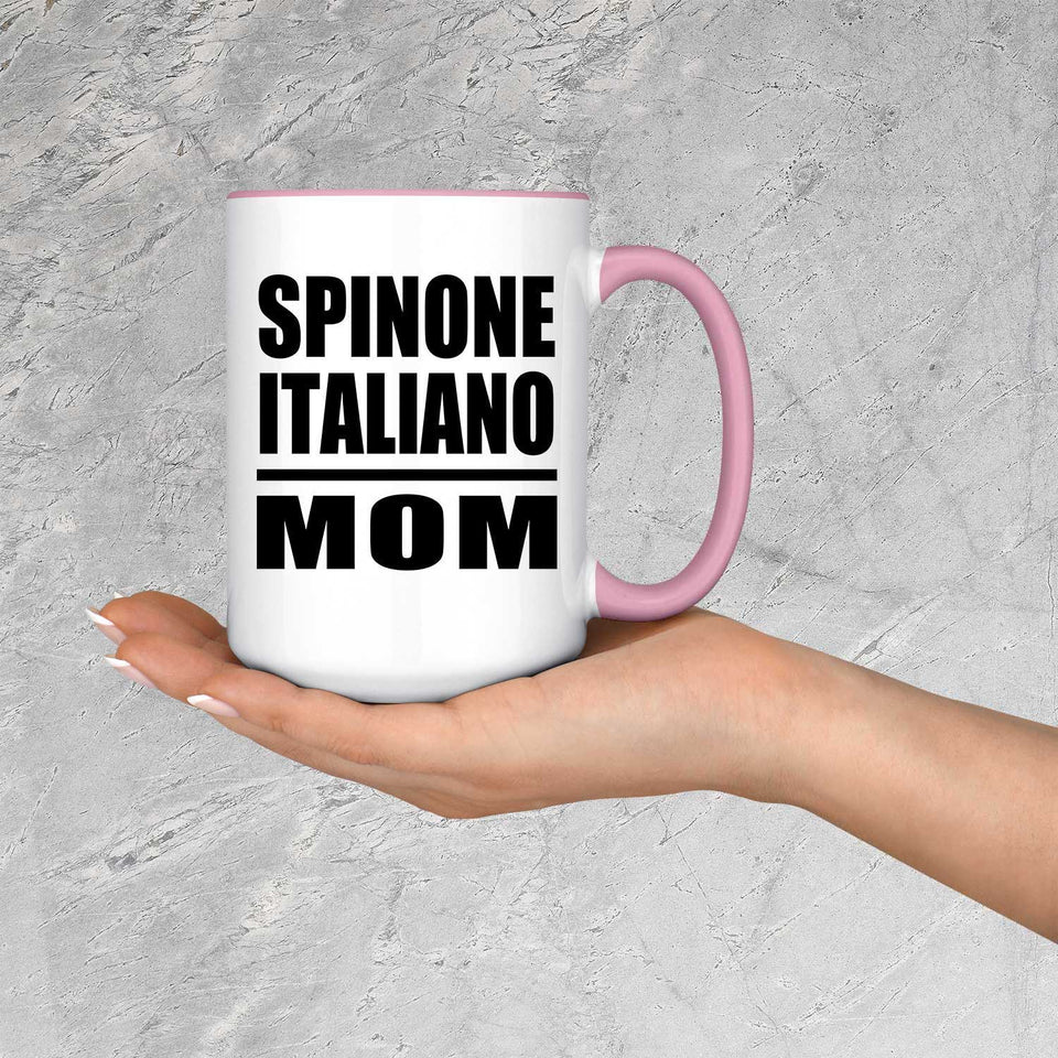 Spinone Italiano Mom - 15oz Accent Mug Pink