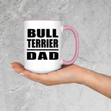 Bull Terrier Dad - 15oz Accent Mug Pink
