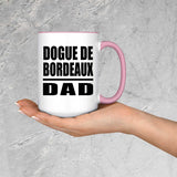Dogue De Bordeaux Dad - 15oz Accent Mug Pink