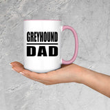 Greyhound Dad - 15oz Accent Mug Pink