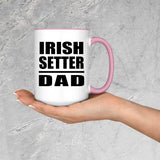Irish Setter Dad - 15oz Accent Mug Pink