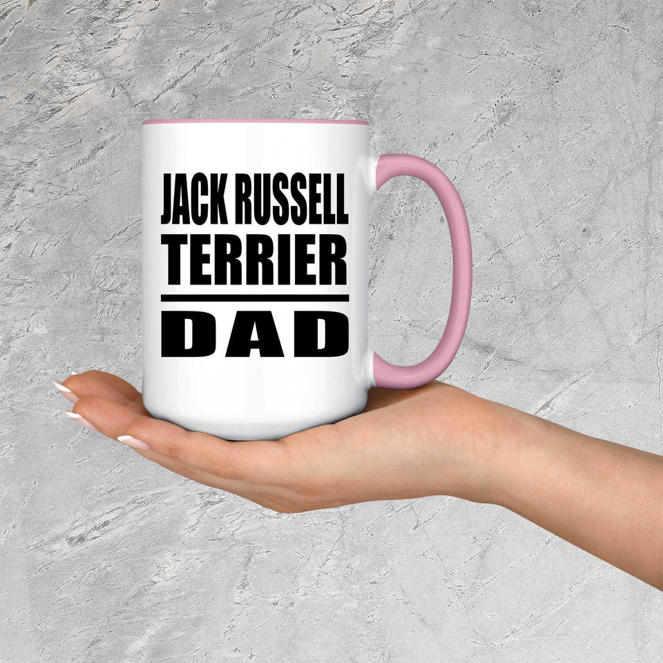 Jack Russell Terrier Dad - 15oz Accent Mug Pink