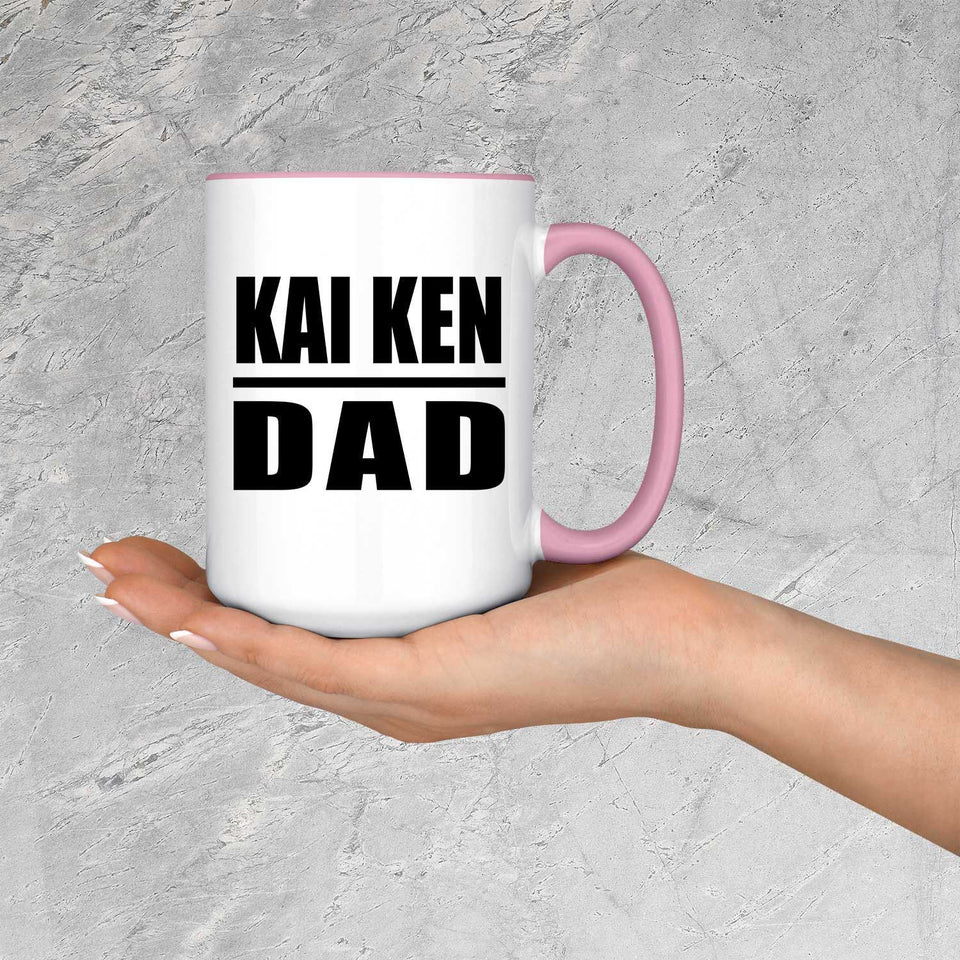 Kai Ken Dad - 15oz Accent Mug Pink