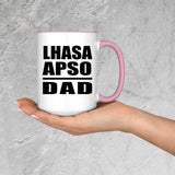 Lhasa Apso Dad - 15oz Accent Mug Pink