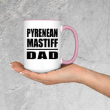 Pyrenean Mastiff Dad - 15oz Accent Mug Pink