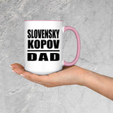 Slovensky Kopov Dad - 15oz Accent Mug Pink
