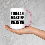 Tibetan Mastiff Dad - 15oz Accent Mug Pink