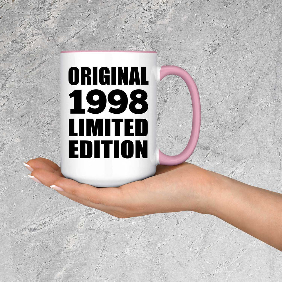 26th Birthday Original 1998 Limited Edition - 15oz Accent Mug Pink