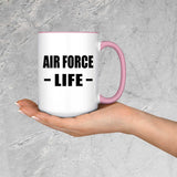 Air Force Life - 15oz Accent Mug Pink
