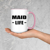 Maid Life - 15oz Accent Mug Pink