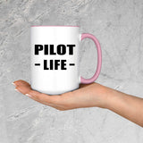 Pilot Life - 15oz Accent Mug Pink